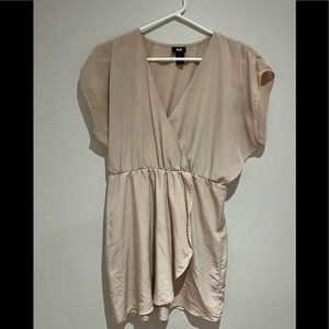 H&M beige wrap dress